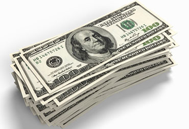 Stack of 100 Dollar Bill Paper Currency