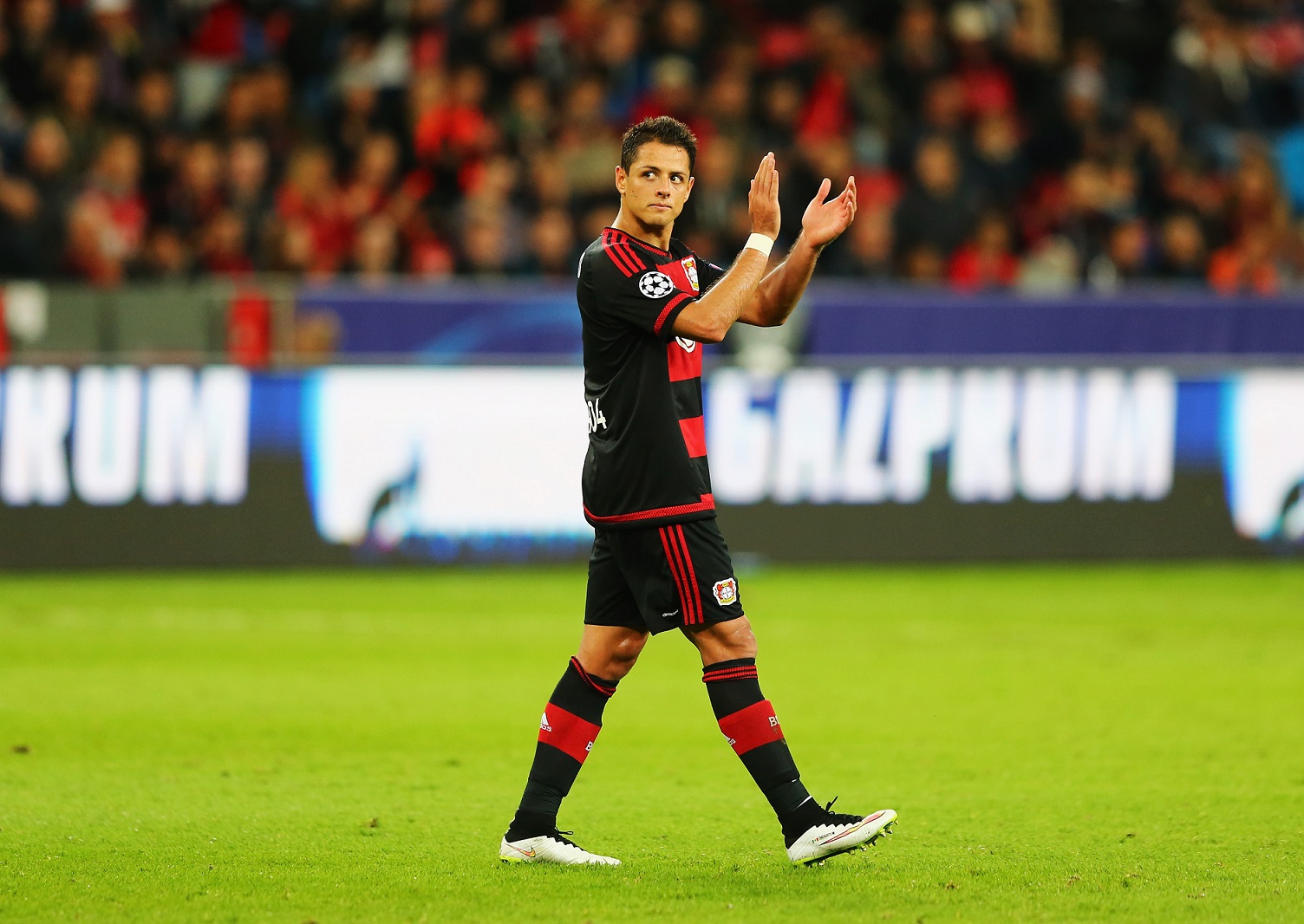 during the UEFA Champions League Group E match between Bayer 04 Leverkusen and FC BATE Borisov at BayArena on September 16, 2015 in Leverkusen, Germany.