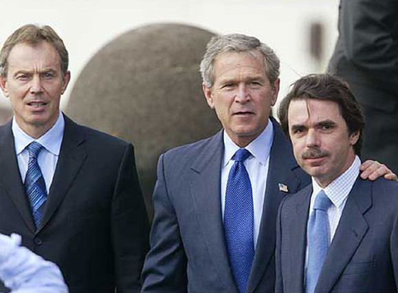 AZORES   MARZO 2003   BUSH  AZNAR Y BLAIR